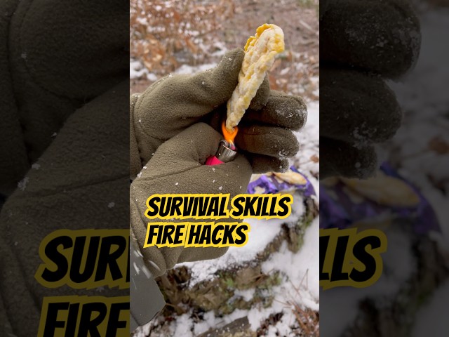 The Man shows Survival Skills Fire Hacks🔥 #lifehacks #survival #bushcraft #camping