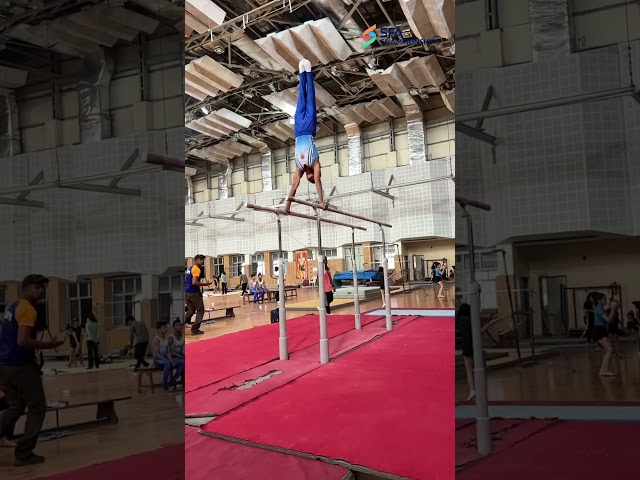 💥 Here’s proof that our gymnasts can defy gravity and imaginary lava with absolute grace! 🤸‍♂🔥