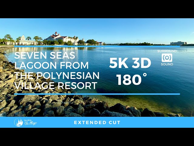 Seven Seas Lagoon from the Polynesian Village Resort (5K 3D 180°) 1 Hour Loop