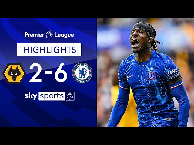 Madueke HAT-TRICK in 8-goal thriller! 🔵🍿 | Wolves 2-6 Chelsea | Premier League Highlights