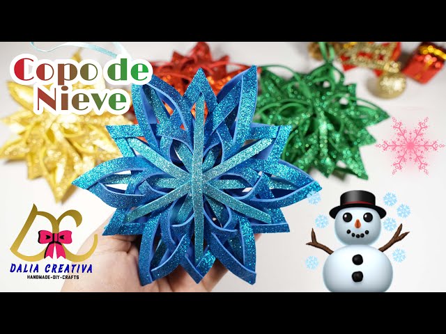 DIY COMO HACER COPO NIEVE? HOW TO MAKE A SNOWFLAKE? #SNOWFLAKE #COPODENIEVE #CHRISTMASDECOR #DIY