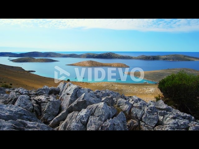 The landscape of Kornati National park in Rogoznica Croatia