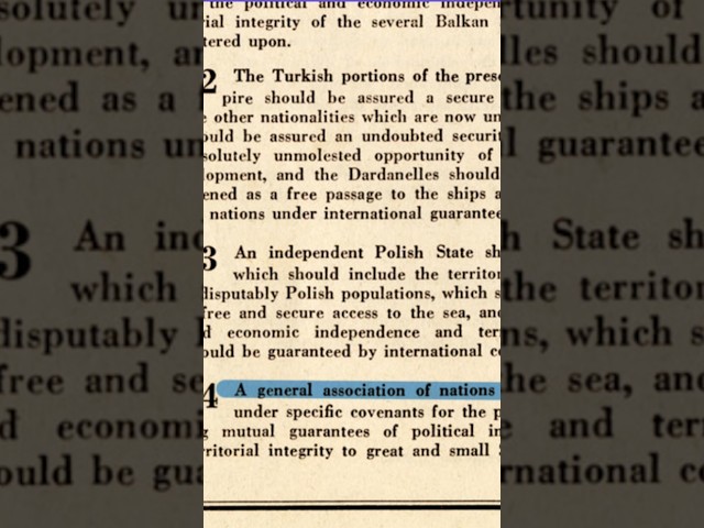 President Wilson League of Nations | Liberal Idealism after WW1 | #history #ww1 #internationalism