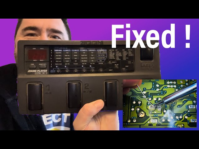 Fixing a broken guitar effects pedal! Zoom multi FX with a few dry and cracked solder points, how to