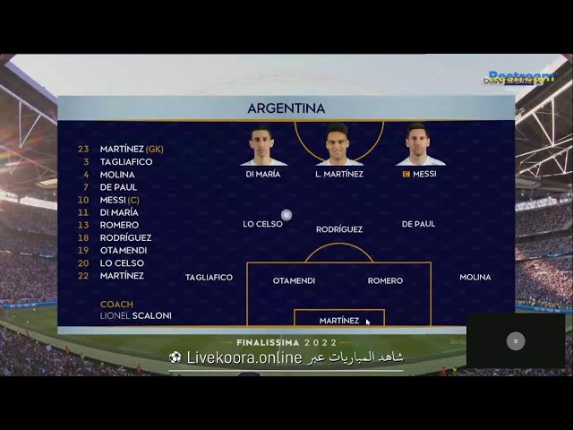 Argentina Vs Italy LIVE MATCH  Cup of Champions Final 2022