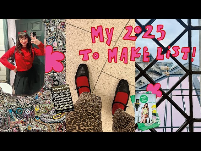 2025 crafting bucket list & starting a new cable knit sweater | fiber artist in london vlog