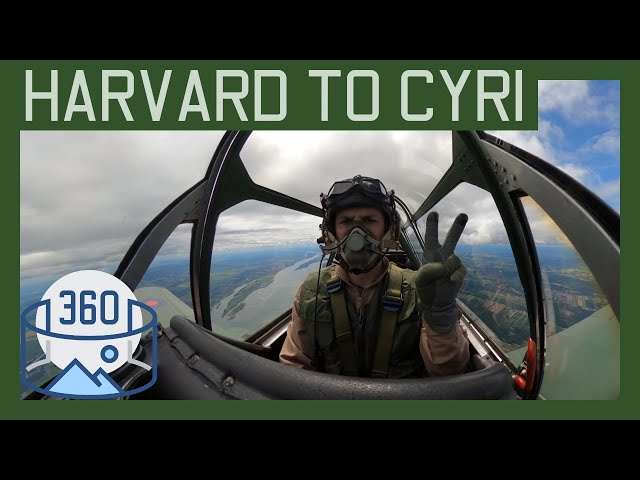 Flight between Lachute CSE4 - Rivière-du-Loup CYRI 8/1/2023 | T-6 Harvard Texan C-GBQB | 360° video