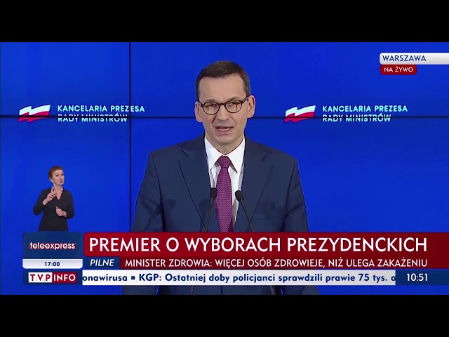 Fragmenty konferencji premiera Morawieckiego i ministra zdrowia Szumowskiego