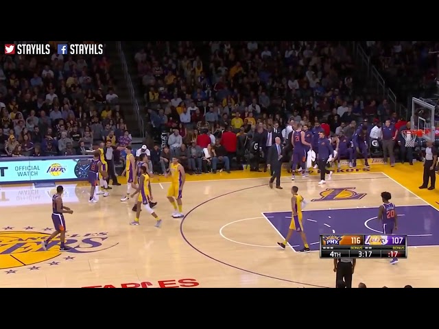 LA Lakers vs Phoenix Suns Scuffle NBA Season 2017/2018 /