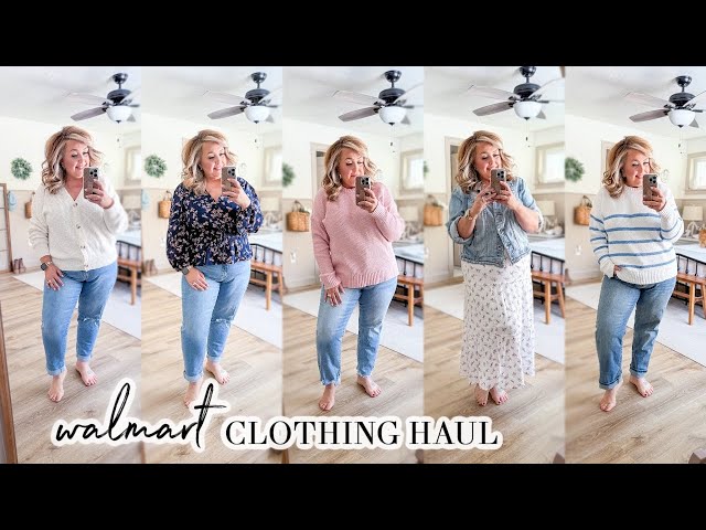 WALMART TRY-ON CLOTHING HAUL // MIDSIZE AFFORDABLE CLOTHING HAUL // CHARLOTTE GROVE FARMHOUSE