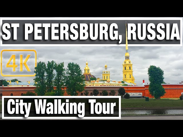 4K City Walks: St Petersburg Tours Russia Morning  - Virtual Walk Walking Treadmill Video