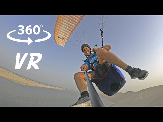 Paragliding Qatar Full Flight 5K 360 VR