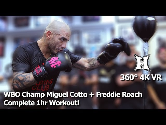 (360° VR / 4K) WBO Champ Miguel Cotto Trains w/ Freddie Roach For Final Fight (FULL 1HR WORKOUT)