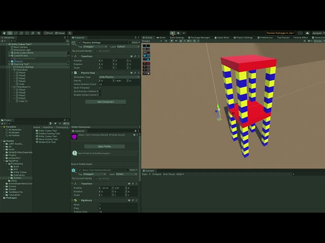 Physics Stacking Test: Havok vs Unity Physics