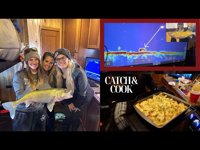 Ice Camping For Giant Walleye in Luxury (+ Catch and Cook)