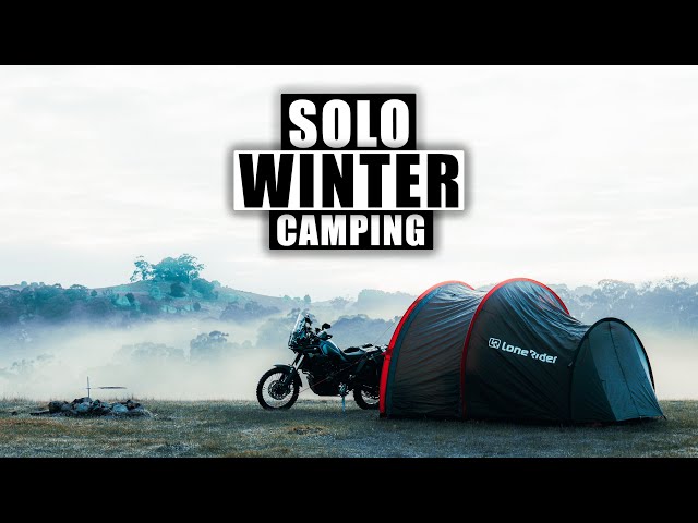 Solo Winter Camping from my Motorcycle | Motovlog