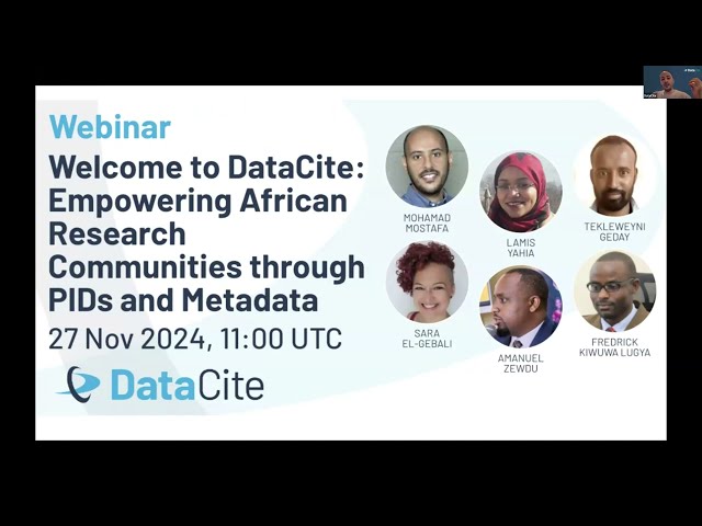 Welcome to DataCite: Empowering African Research Communities through PIDs and Metadata