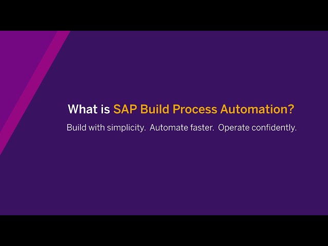 What is SAP Build Process Automation?