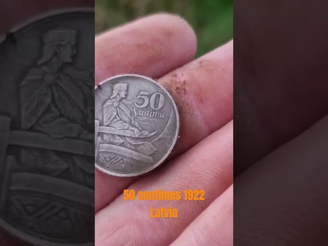 Beautiful coin #latvia #coins #metaldetecting #treasuresearch #minelab #equinox #treasure #coin