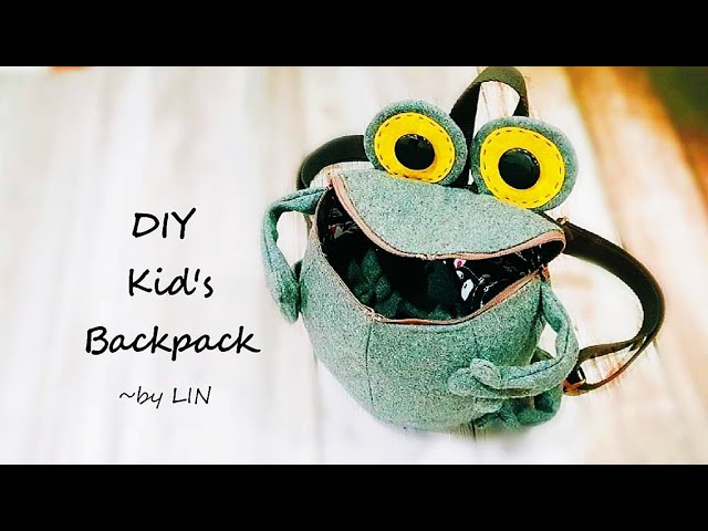 DIY Kid's Backpack Tutorial ‖ Toddler Frog Backpack Sewing Project ~Reuse old cloth #HandyMum