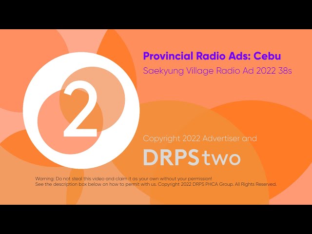 Saekyung Village Radio Ad 2022 38s (Cebu Province)