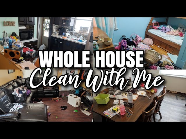 EXTREME CLEAN WITH ME | TIME LAPSE CLEANING WHOLE HOUSE 🏠 | MESSY HOUSE CLEANING MOTIVATION