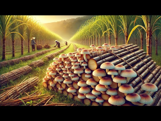 How to grow mushrooms from sugarcane