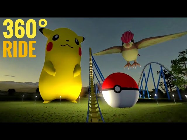 360 Pokémon Night Coaster Video Simulator for Google Cardboard 360° 3D SBS Detective Pikachu 4K VR