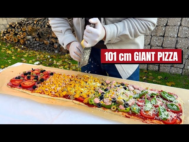 101cm Pizza Challenge! What's the Secret to This Giant?