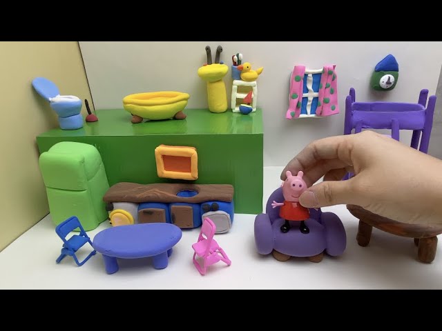 DIY How to Make miniature Pepper Pig’s house | Peppa Pig's Family House with Polymer Clay