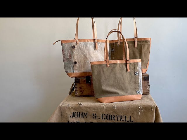 Limited Edition (of 5) Zippered Tote - Made From 1930's Military Duffle