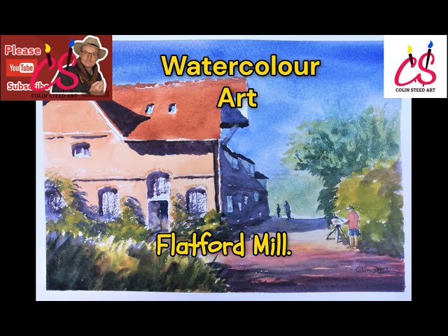 Colinsteedart. Watercolour Art. How to paint buildings. Flatford Mill.