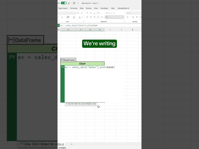 Excel Python formula to create dynamic line charts easily in one click! #python3 #excelhowto