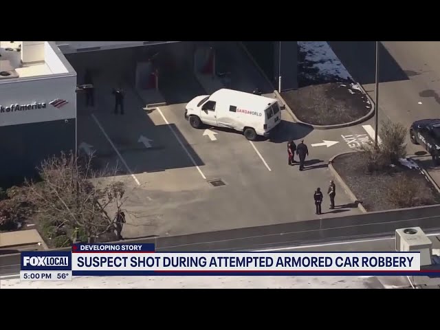 Attempted armored car heist: One Injured, multiple suspects on the run