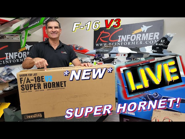 RCI LIVE - ***NEW*** FREEWING F-18 64mm V2 Unboxing & Assembly- FREEWING F-16 70mm V3 Discussion