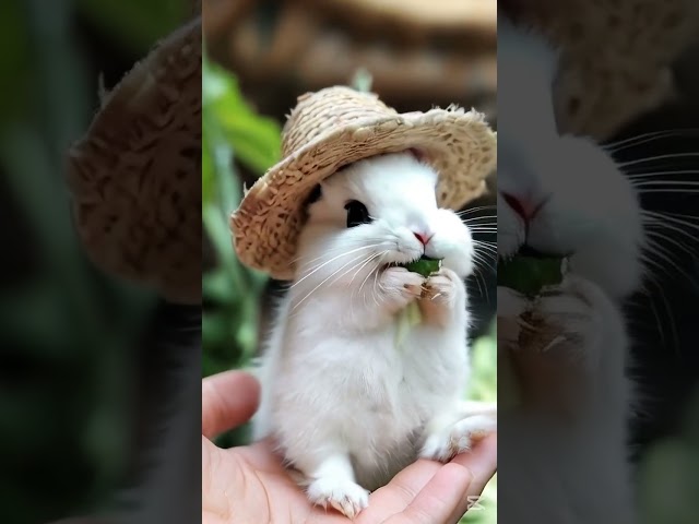 Cute Tiny White Rabbit #cuterabbit #tinyrabbit #whiterabbit