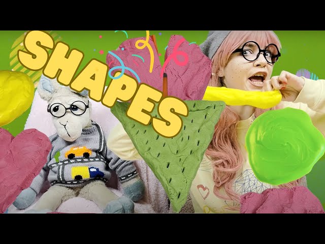 🟦🟡🟩Ayu and Gigi's Shape Adventure | Messy Play with Slime and Sand | Educational Fun for Toddlers