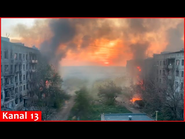 “Our weapons, clothes, everything burned" - Footage of Russian military base burning after being hit