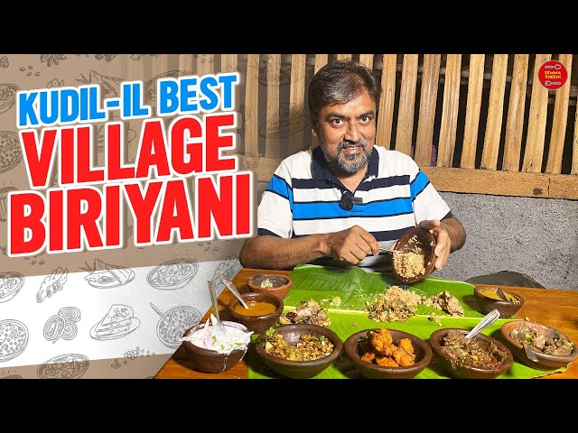 Best Village Biryani served in kudil | Semma Theeni | Appuchis Biryani #pollachi