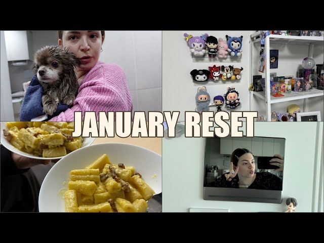 JANUARY RESET vlog • pulizie casa, organizzazione e finzione su i social 2025