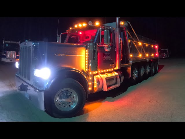 2025 Peterbilt 589 Dump Truck Day in the life (Cb Chatter, Busy quarry, dumping loads)