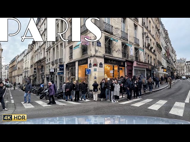 🇫🇷[Paris France 4K HDR Walking Tour] Paris Driving Downtown 05/February/2025