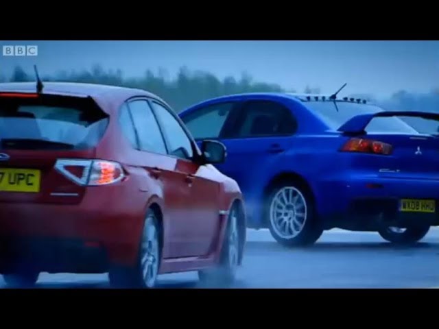 Mitsubishi Evo vs. Subaru Impreza - Top Gear - BBC