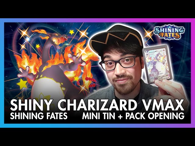 SHINY CHARIZARD VMAX PULLED!!! Pokemon Shining Fates Mini Tin & Pack Opening