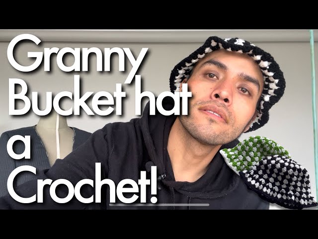 GORRO BUCKET HAT con puntada GRANNY o DE LA ABUELA! en español! TUTORIAL de CROCHET super facil!