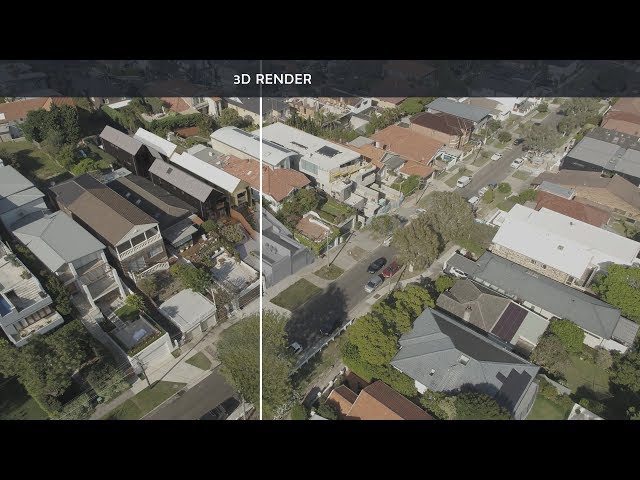 Drone Video + 3d building integration