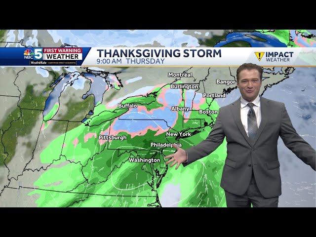 Thanksgiving Storm to Bring Snow and Tough Travel to Vermont & New York