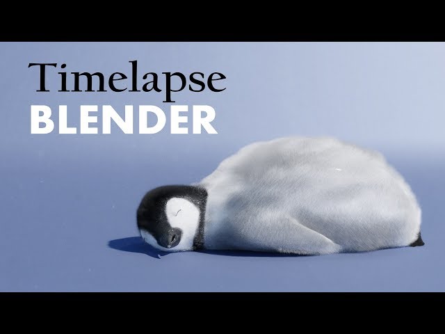 3D Baby Penguin ~ Texturing Timelapse