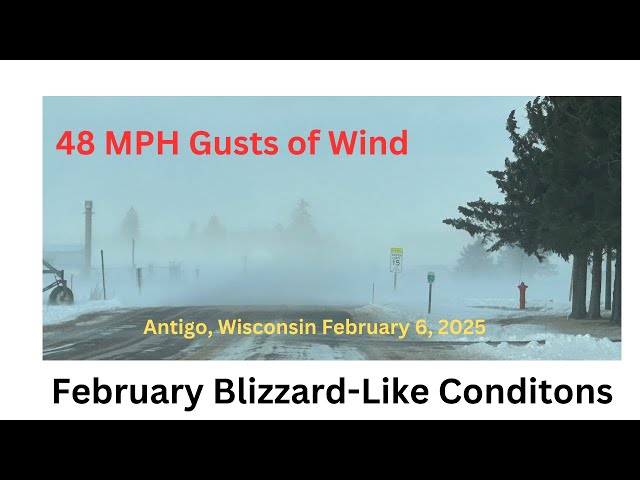 A windy, blustery day in Antigo, WI