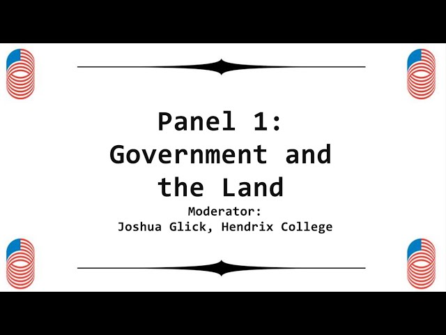 Films of State Conference - Panel 1: Government and the Land